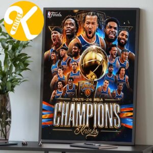 New York Knicks Are NBA Champions 2025 2026 For The First Time In 53 Years Home Decor Poster Canvas