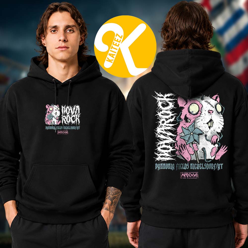 Nova Rock Festival 2026 Merch At Pannonia Fields II In Nickelsdorf AT On June 11-14 2026 Chaos Hammy Unisex Hoodie Shirt Nova Rock Festival 2026 Merch At Pannonia Fields II In Nickelsdorf AT On June 11-14 2026 Chaos Hammy Unisex Hoodie Shirt