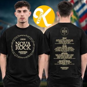 Nova Rock Festival 2026 Merch At Pannonia Fields II In Nickelsdorf AT On June 11-14 2026 Nova Circle Line Up Two Sided Unisex T-Shirt