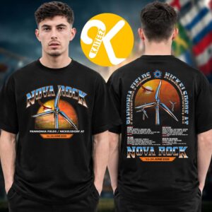 Nova Rock Festival 2026 Merch At Pannonia Fields II In Nickelsdorf AT On June 11-14 2026 Winds Of Rock Line Up Two Sided Unisex T-Shirt