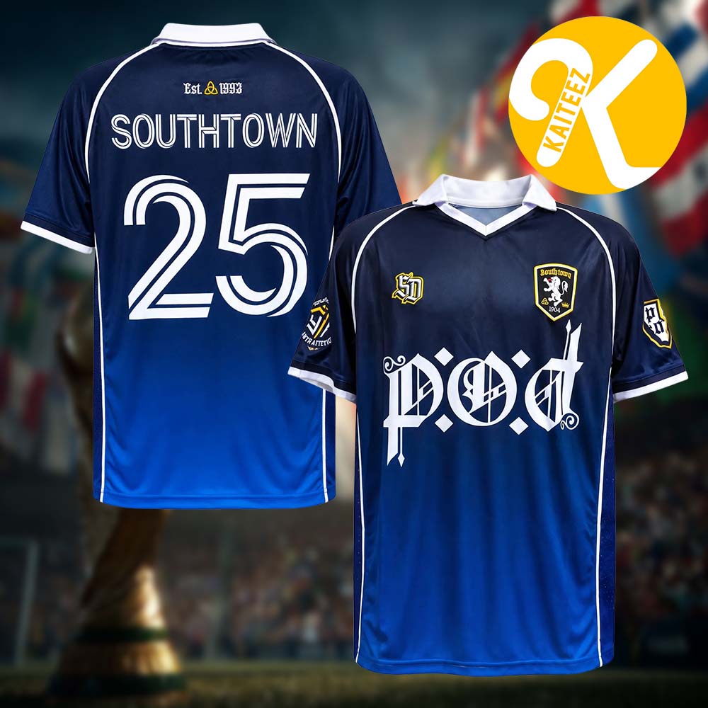 Payable On Death Merch Limited Edition V Neck Jersey Southtown Athletic Navy Royal Blue Soccer Jersey Payable On Death Merch Limited Edition V Neck Jersey Southtown Athletic Navy Royal Blue Soccer Jersey