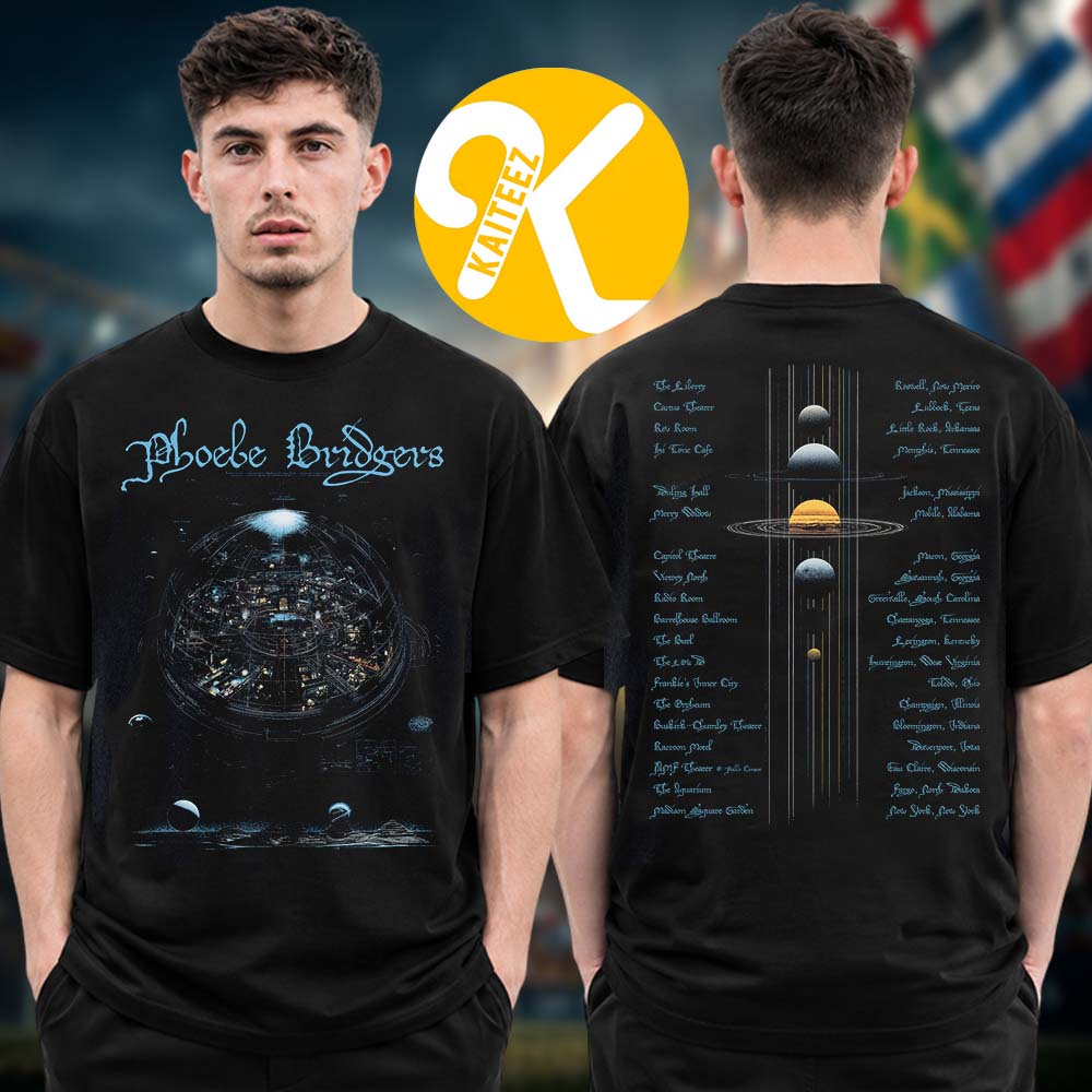 Phoebe Bridgers Merch Planetarium Black Two Sided Unisex T-Shirt Phoebe Bridgers Merch Planetarium Black Two Sided Unisex T-Shirt