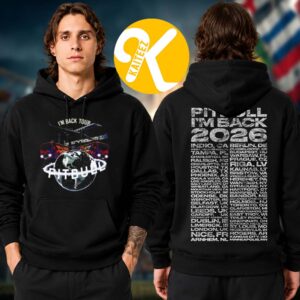 Pitbull Merch I’m Back World Tour 2026 Event Tour Dates Two Sided Unisex Hoodie Shirt