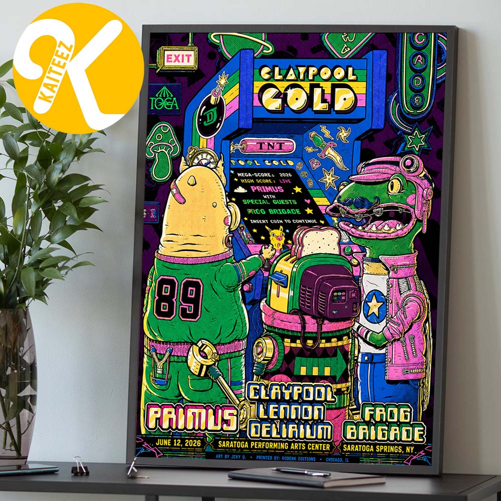 Primus The Claypool Gold Tour 2026 At Saratoga Performing Arts Center In Saratoga Springs NY On June 12 2026 Home Decor Poster Canvas Primus The Claypool Gold Tour 2026 At Saratoga Performing Arts Center In Saratoga Springs NY On June 12 2026 Home Decor Poster Canvas