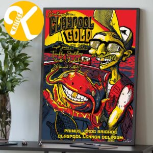 Primus The Claypool Gold Tour 2026 Limited Poster Edition North Charleston SC Home Decor Poster Canvas