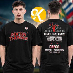 Rockin Thunder Festival 2026 x 22Fresh Rock Thunder Line Up Two Sided Unisex T-Shirt