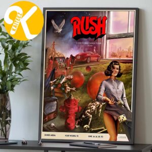 Rush Fifty Something Tour 2026 Event Poster At Dickies Arena In Fort Worth TX On June 24 26 28 30 2026 Home Decor Poster Canvas