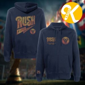 Rush Merch Fifty Something Tour 202650 Something Navy Tour Zip Up Hoodie Shirt