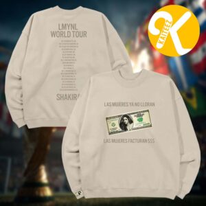Shakira LMYNL World Tour 2026 Merch Dollar Bill Crewneck Shirt