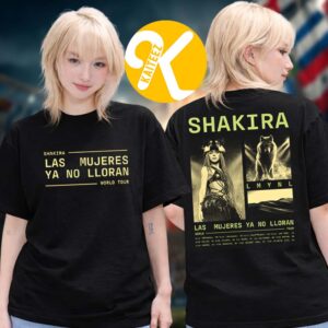Shakira LMYNL World Tour 2026 Merch Grid Green Two Sided Unisex T-Shirt