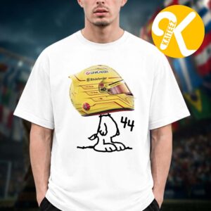 Snoopy x Lewis Hamilton 44 F1 Helmet Unisex T-Shirt