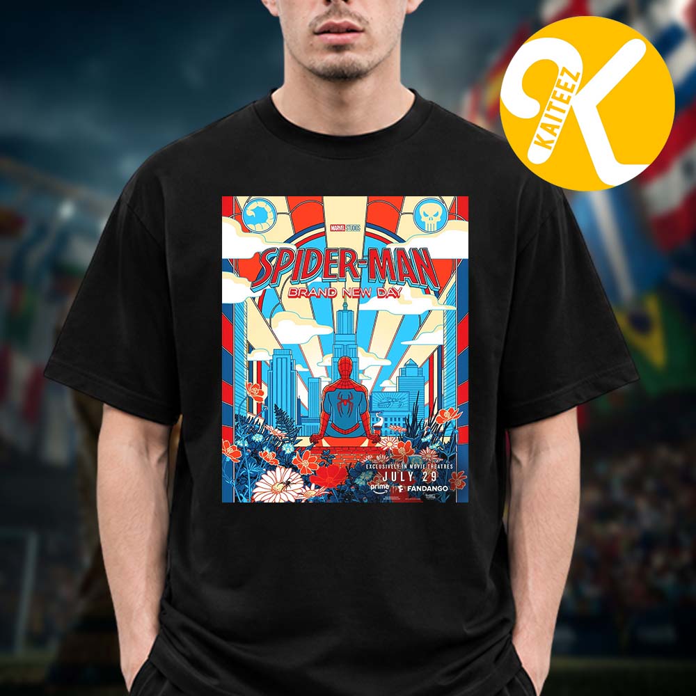 Spider Man Brand New Day New Exclusively Poster In Movie Theatres On July 29 2026 Unisex T-Shirt Spider Man Brand New Day New Exclusively Poster In Movie Theatres On July 29 2026 Unisex T-Shirt
