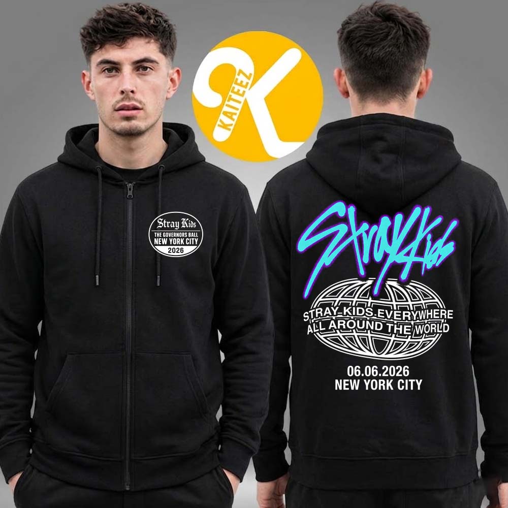 Stray Kids Event Tee Merch At Gov Ball In NYC On June 6 2026 Zip Up Hoodie Shirt Stray Kids Event Tee Merch At Gov Ball In NYC On June 6 2026 Zip Up Hoodie Shirt