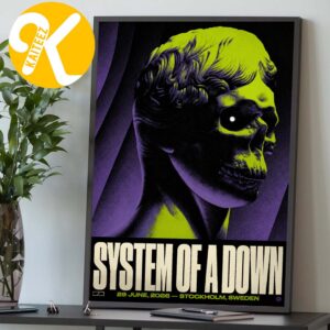 System Of A Down Event Poster Stockholm Sweden On June 29 2026 Home Decor Poster Canvas