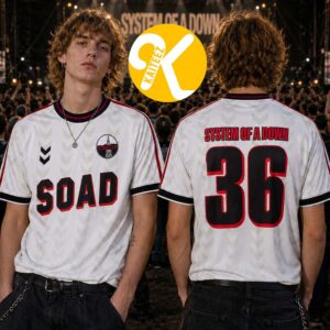 System Of A Down Merch EU And UK Tour 2026 Football Jersey