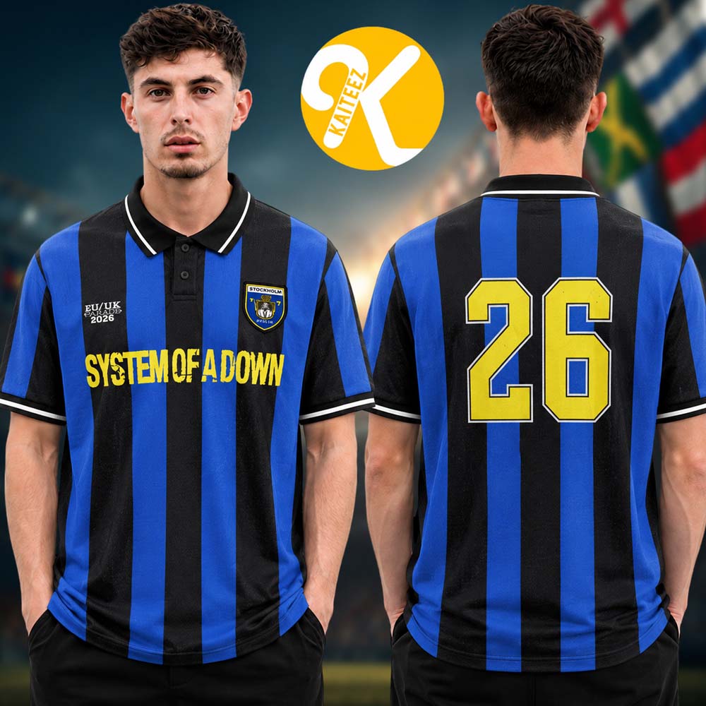 System Of A Down SOAD Merch Exclusive Stockholm Polo European And UK Stadium Tour 2026 Polo Shirt System Of A Down SOAD Merch Exclusive Stockholm Polo European And UK Stadium Tour 2026 Polo Shirt