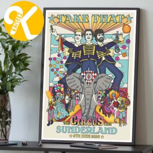Take That The Circus Live Sunderland On June 9 2026 Event Poster Home Decor Canvas