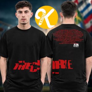 The Cure Merch Summer Festival 2026 Tour Dateback Red Text Two Sided Unisex T-Shirt