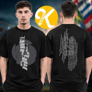 The Cure Merch Summer Festival 2026 Tour Vertical Dateback Black Two Sided Unisex T-Shirt