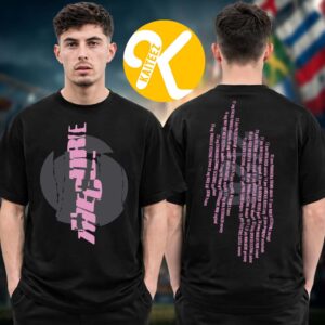 The Cure Merch Summer Festival 2026 Tour Vertical Dateback Black Two Sided Unisex T-Shirt