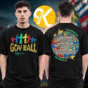The Governors Ball Festival 2026 Merch Exclusive Tee In New York City On June 5-7 2026 Village Line Up Two Sided Unisex T-Shirt
