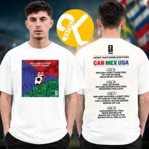 The Rolling Stones x FIFA Foreign Tongues Host Nation Edition Album Tracklist Two Sided Unisex T-Shirt