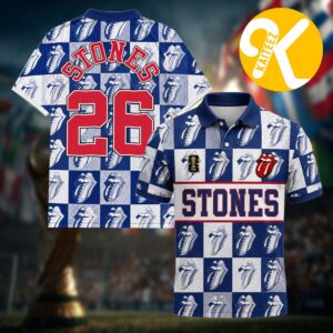 The Rolling Stones x FIFA World Cup 2026 Checkered Polo Shirt