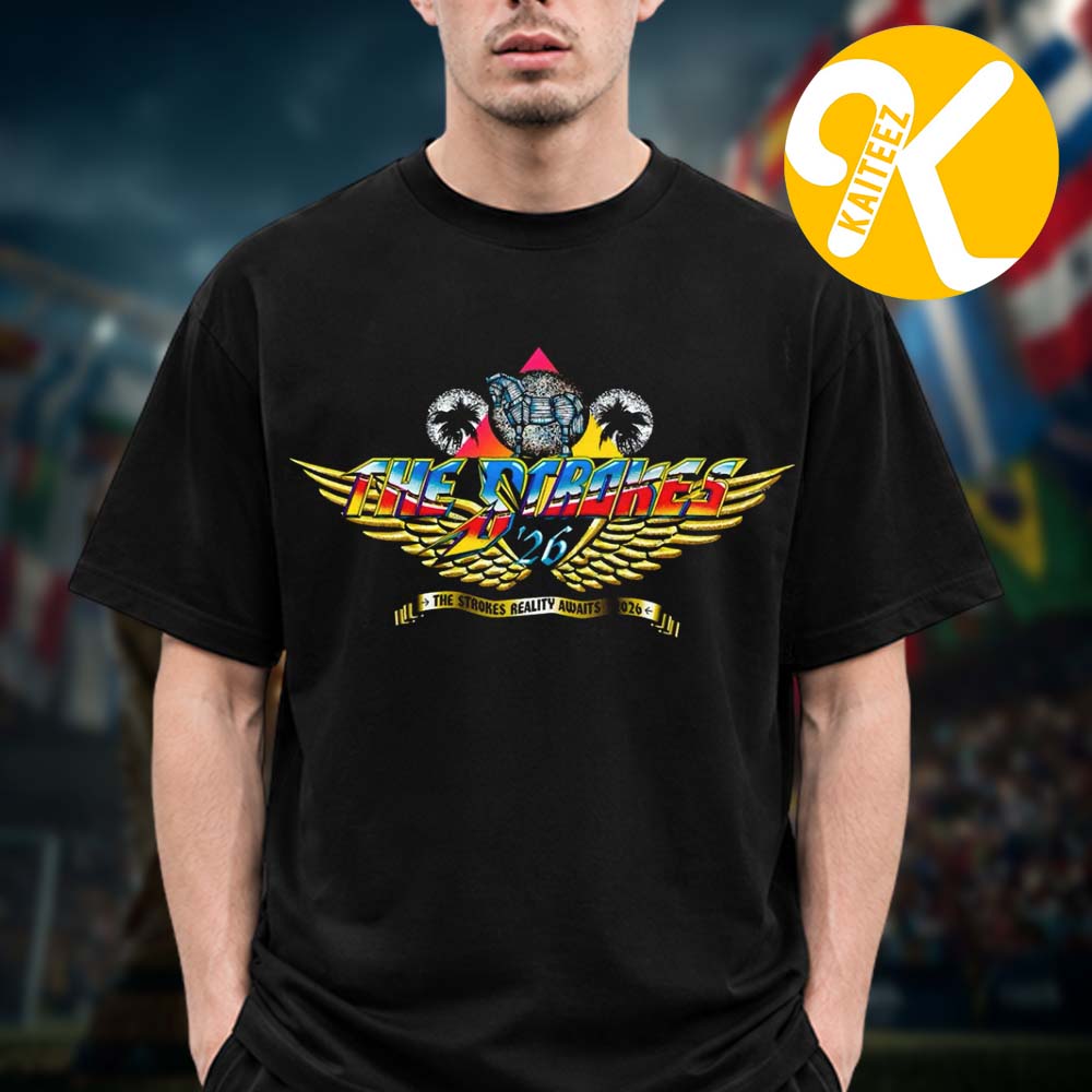The Strokes Merch Reality Awaits Tour 2026 Collection Eagle Wings Unisex T-Shirt The Strokes Merch Reality Awaits Tour 2026 Collection Eagle Wings Unisex T-Shirt