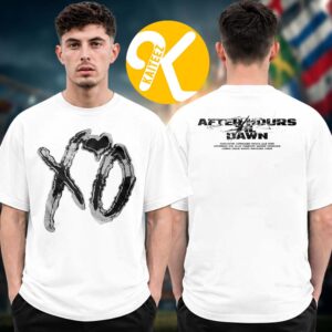 The Weeknd The After Hours Til Dawn Tour UK And EU 2026 Merch XO Stadium White Two Sided Unisex T-Shirt