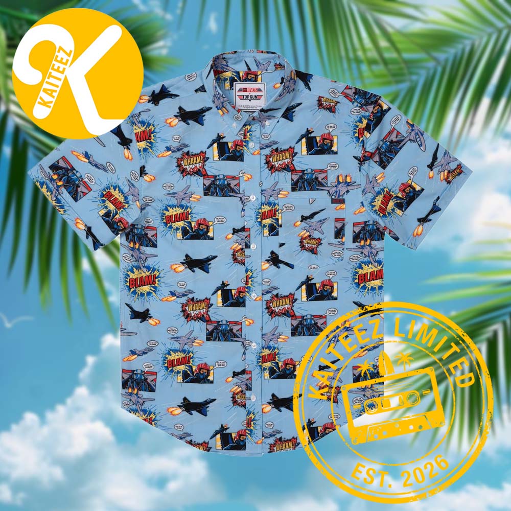Top Gun 40th Anniversary Blasting Bogeys RSVLTS Collection Summer Hawaiian Shirt Top Gun 40th Anniversary Blasting Bogeys RSVLTS Collection Summer Hawaiian Shirt