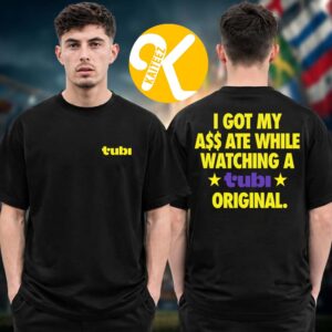 Tubi Pride Merch I Got My Ass Ate White Watching A Tubi Original Unisex T-Shirt
