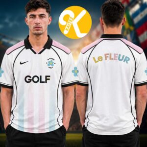 Tyler The Creator X Nike Concept Designed By Seaggs Le Fleur White Vneck Polo Shirt