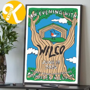 Wilco Band At Meadow Brock Amphitheatre In Rockchester Hills MI On June 13 2026 Home Decor Poster Canvas