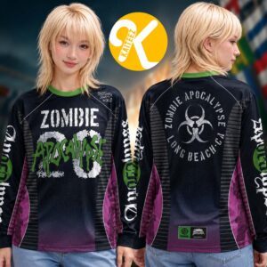 Zombie Apocalypse Festival 2026 Merch Hazard Moto Long Sleeve Jersey