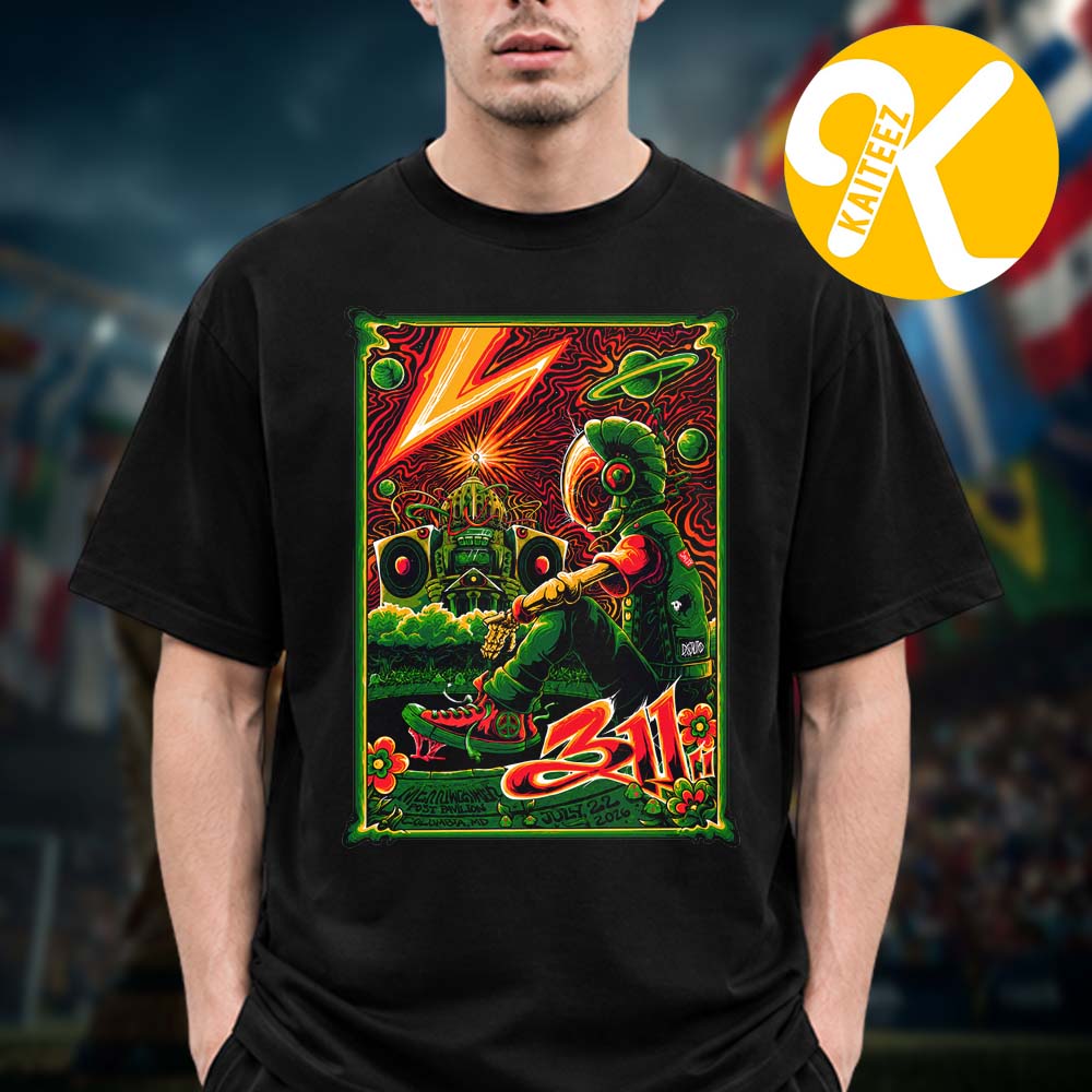 311 Band Columbia MD At Merriweather Post Pavilion In Comlumbia Maryland On July 22 2026 Unisex T-Shirt 311 Band Columbia MD At Merriweather Post Pavilion In Comlumbia Maryland On July 22 2026 Unisex T-Shirt