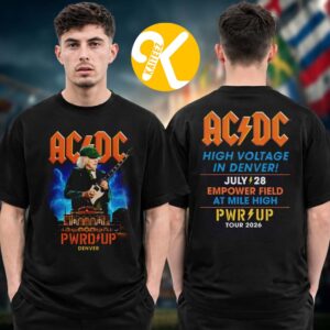 ACDC Denver CO Exclusive Event Tee At Empower Field At Mile High In Denver CO On July 28 2026 Two Sided Unisex T-Shirt