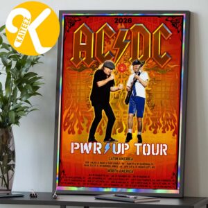 ACDC Exlusive Poster PWR UP Latin America And North America Tour 2026 Tour Dates Home Decor Poster Canvsa