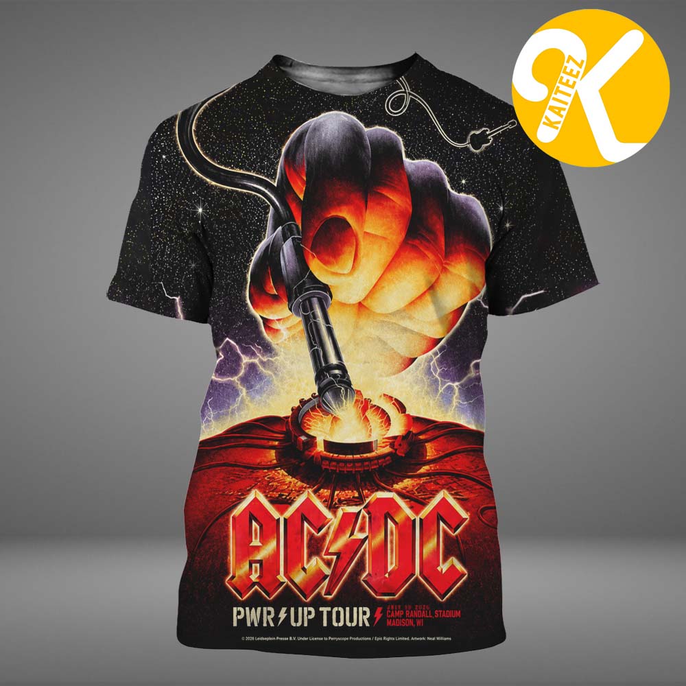 ACDC Madison WI Event Poster PWR Up Tour 2026 At Camp Randall Stadium In Madison WI On July 19 2026 All Over Print Shirt ACDC Madison WI Event Poster PWR Up Tour 2026 At Camp Randall Stadium In Madison WI On July 19 2026 All Over Print Shirt