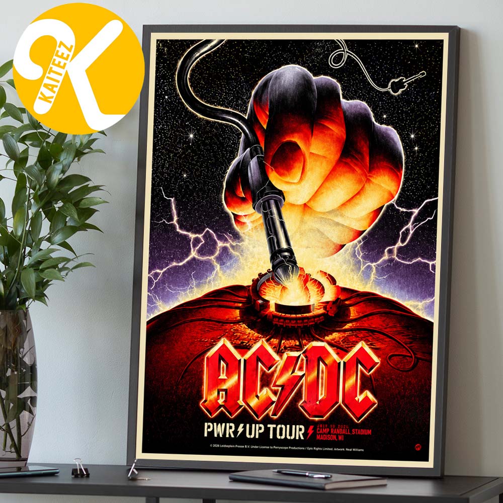 ACDC Madison WI Event Poster PWR Up Tour 2026 At Camp Randall Stadium In Madison WI On July 19 2026 Home Decor Poster Canvas ACDC Madison WI Event Poster PWR Up Tour 2026 At Camp Randall Stadium In Madison WI On July 19 2026 Home Decor Poster Canvas