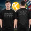ACDC Merch PWR Up North America Tour 2026 Angus Tour Dates Two Sided Unisex T-Shirt