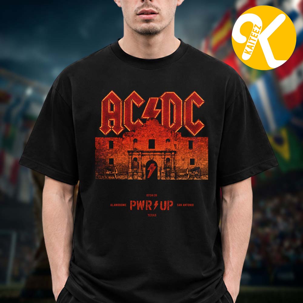 ACDC San Antonio TX Event Poster At Alamodome In San Antonio TX On July 24 2026 Unisex T-Shirt ACDC San Antonio TX Event Poster At Alamodome In San Antonio TX On July 24 2026 Unisex T-Shirt