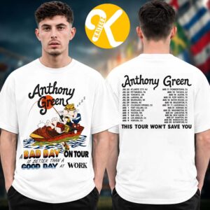 Anthony Green Merch This Tour Wont Save You Tour 2026 Cat Fishing Tour Dates Two Sided Unisex T-Shirt