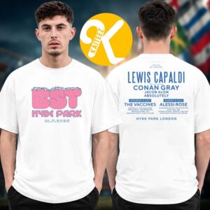 BST Hyde Park 2026 x Lewis Capaldi 11th July Event Two Sided Unisex T-Shirt