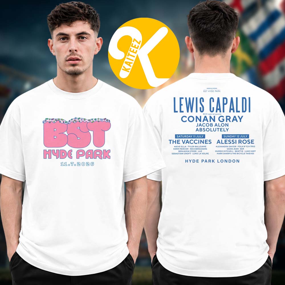 BST Hyde Park 2026 x Lewis Capaldi 11th July Event Two Sided Unisex T-Shirt BST Hyde Park 2026 x Lewis Capaldi 11th July Event Two Sided Unisex T-Shirt