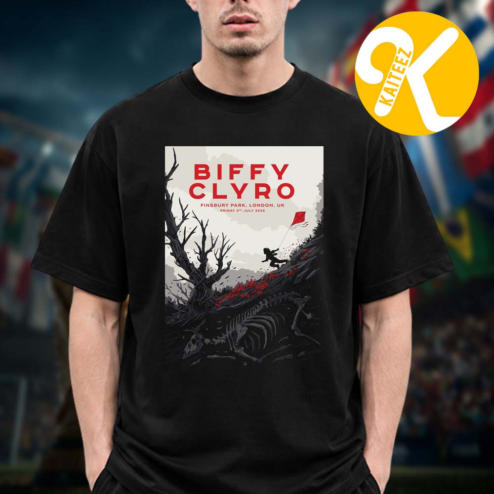Biffy Clyro Limited Edition Poster At Finsbury Park In London UK On July 3 2026 Unisex T-Shirt Biffy Clyro Limited Edition Poster At Finsbury Park In London UK On July 3 2026 Unisex T-Shirt