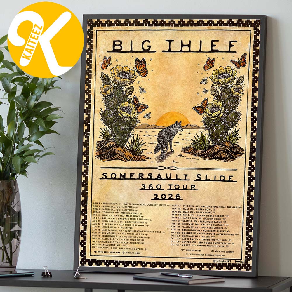 Big Thief Somersault Slide 360 Tour 2026 North American Tour Dates Home Decor Poster Canvas Big Thief Somersault Slide 360 Tour 2026 North American Tour Dates Home Decor Poster Canvas