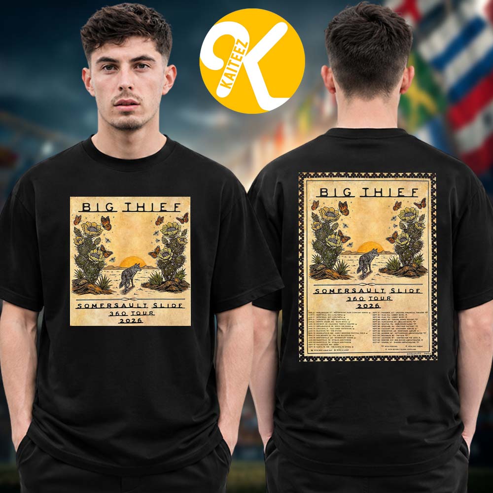 Big Thief Somersault Slide 360 Tour 2026 North American Tour Dates Two Sided Unisex T-Shirt Big Thief Somersault Slide 360 Tour 2026 North American Tour Dates Two Sided Unisex T-Shirt