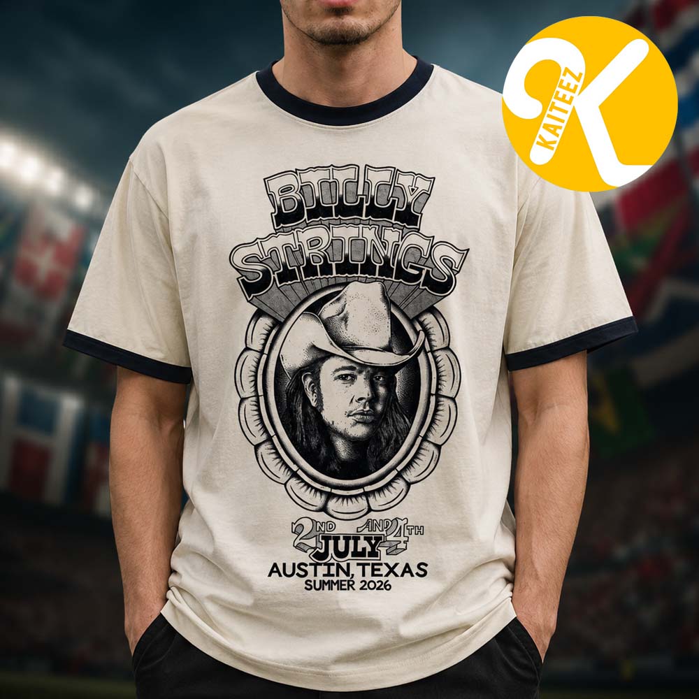 Billy Strings Austin Summer 2026 Merchandise Austin Portrait With Dates Unisex T-Shirt Billy Strings Austin Summer 2026 Merchandise Austin Portrait With Dates Unisex T-Shirt