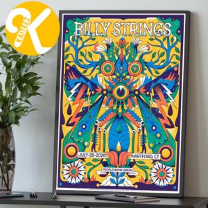 Billy Strings Hartford CT Event Poster At Peoplesbank Arena In Hartford CT On July 28 2026 Home Decor Poster Canvas