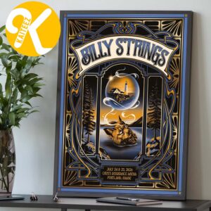 Billy Strings Portland ME Event Poster At Cross Insurance Arena In Portland ME On July 24 25 2026 Art By Abigail Salvesen Home Decor Poster Canvas